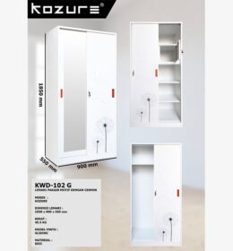 Lemari Pakaian Baju + Cermin Kozure KWD 102 G